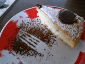 Torta banane e gocce di cioccolato